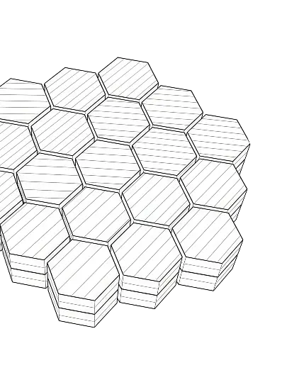 Background Element honeycomb Bottom Left