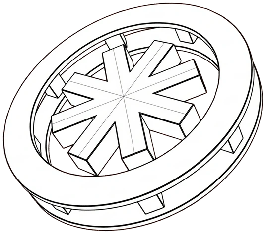 Background Element gear Top Right